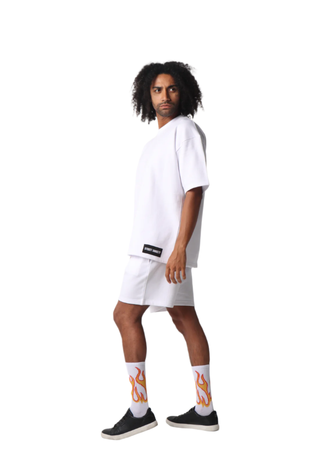 Premium White Cotton Shorts & T-Shirt Set – XL Size (Limited Edition)